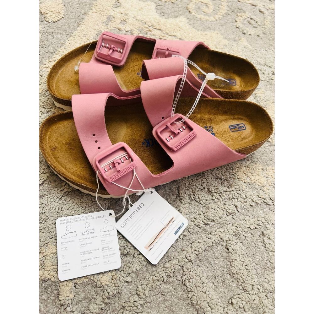 NWT❤️Birkenstock Arizona Soft Footbed Leather Sandal sz10/41 - Picture 5 of 9